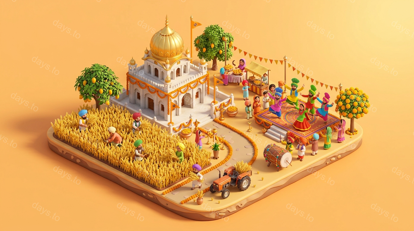 How many days until Baisakhi