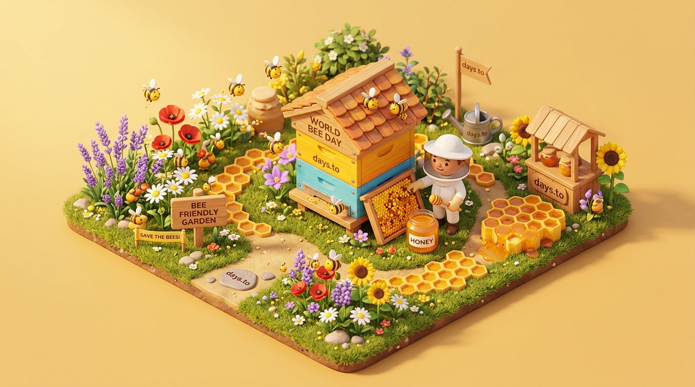 World Bee Day countdown - Awareness