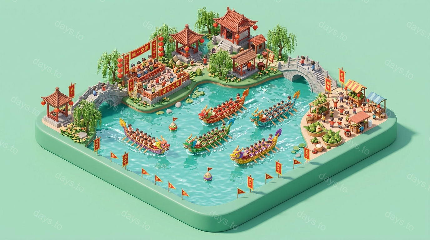 Dragon Boat Festival countdown - Holidays