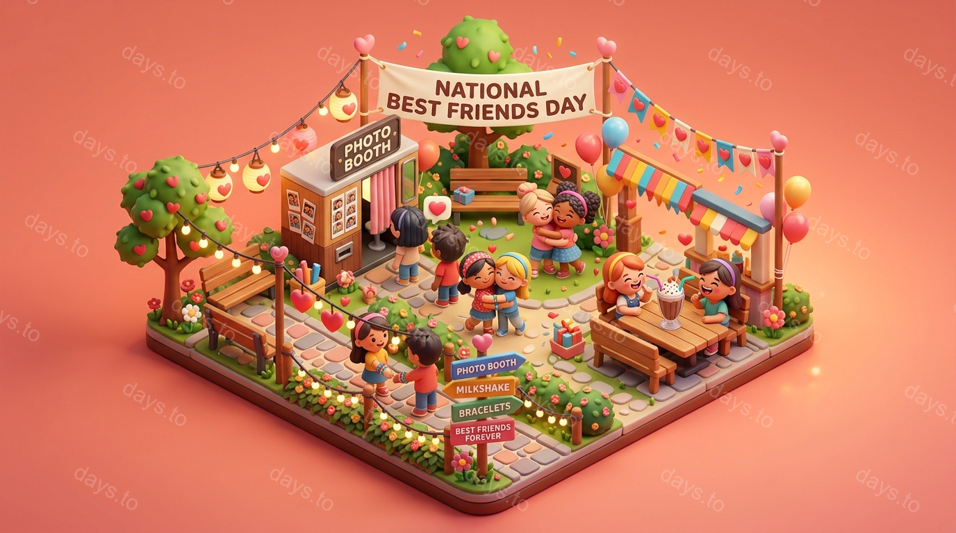 National Best Friends Day countdown - Awareness