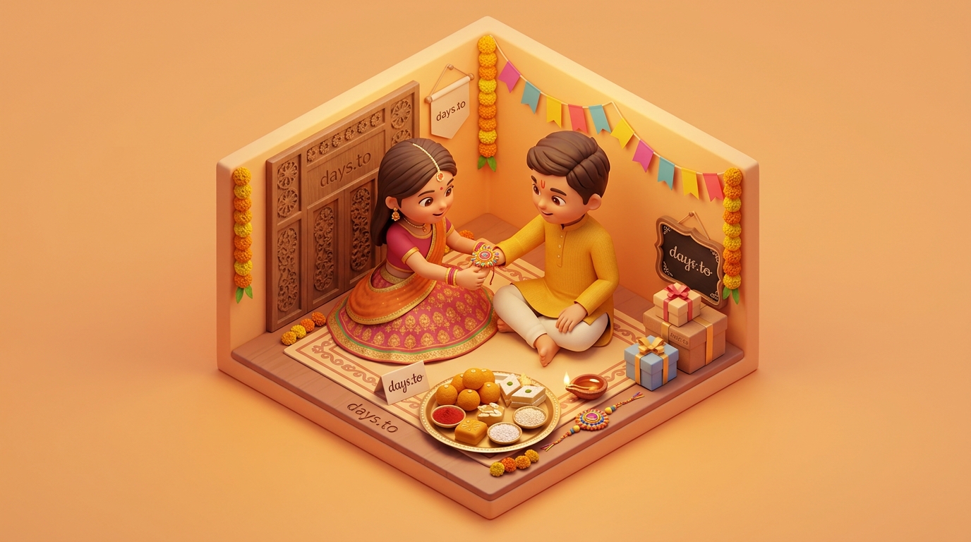 Raksha Bandhan countdown - Holidays