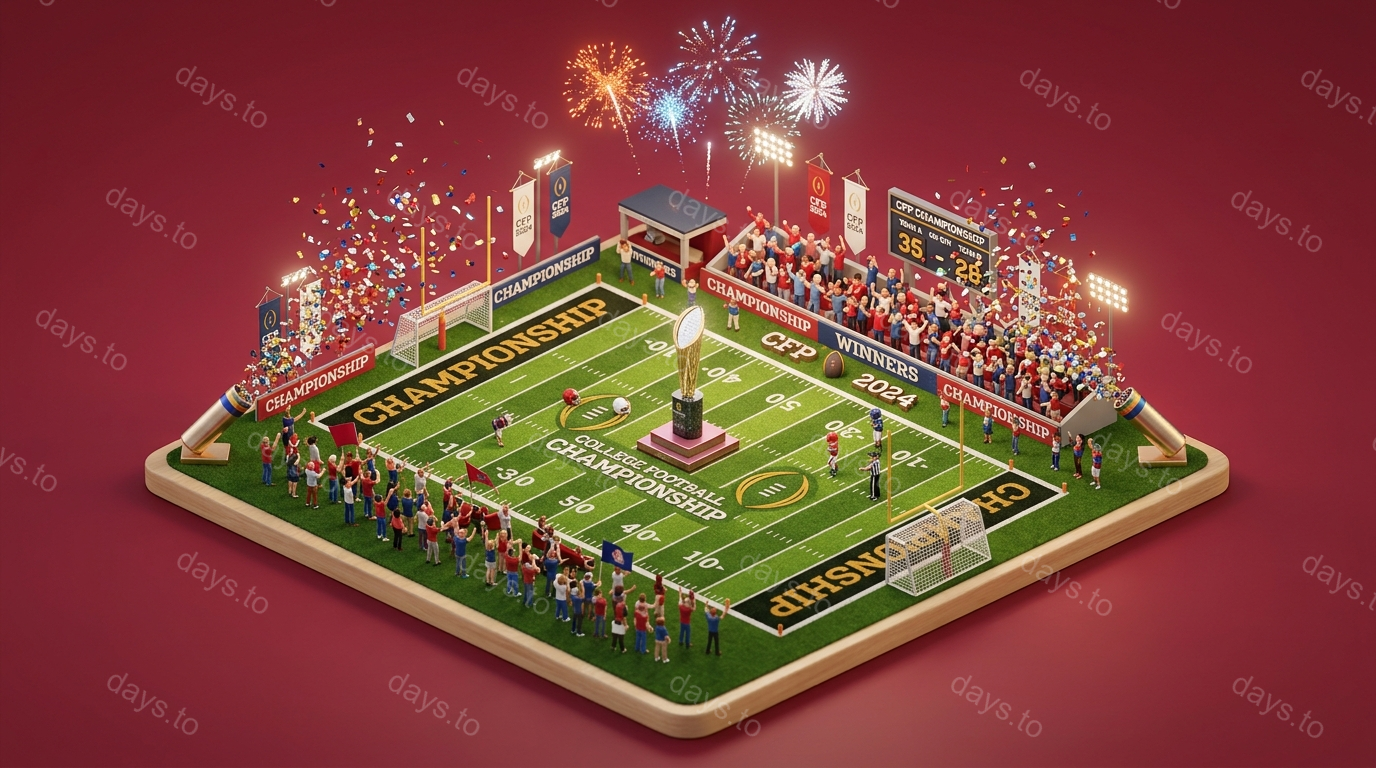 College Football Playoff 2026 countdown - Sport