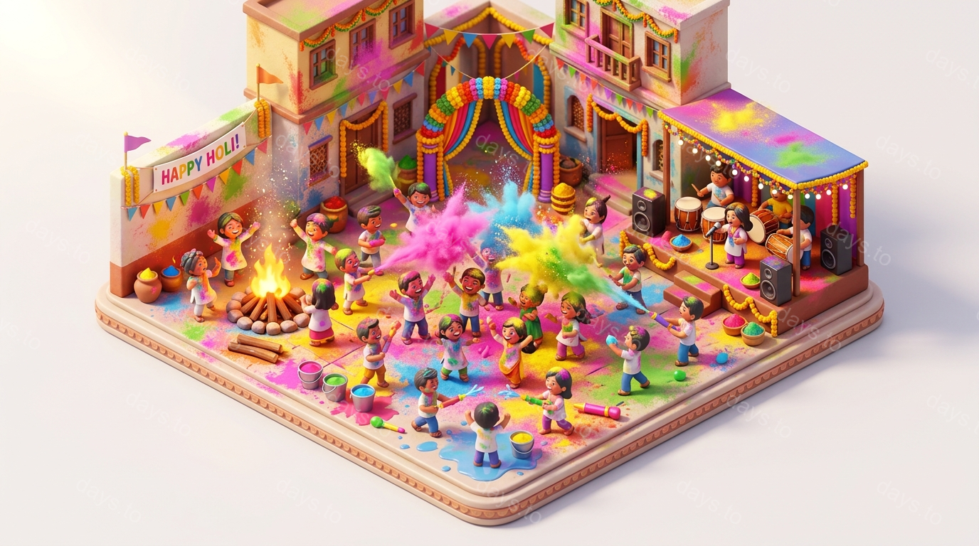 Holi countdown - Holidays