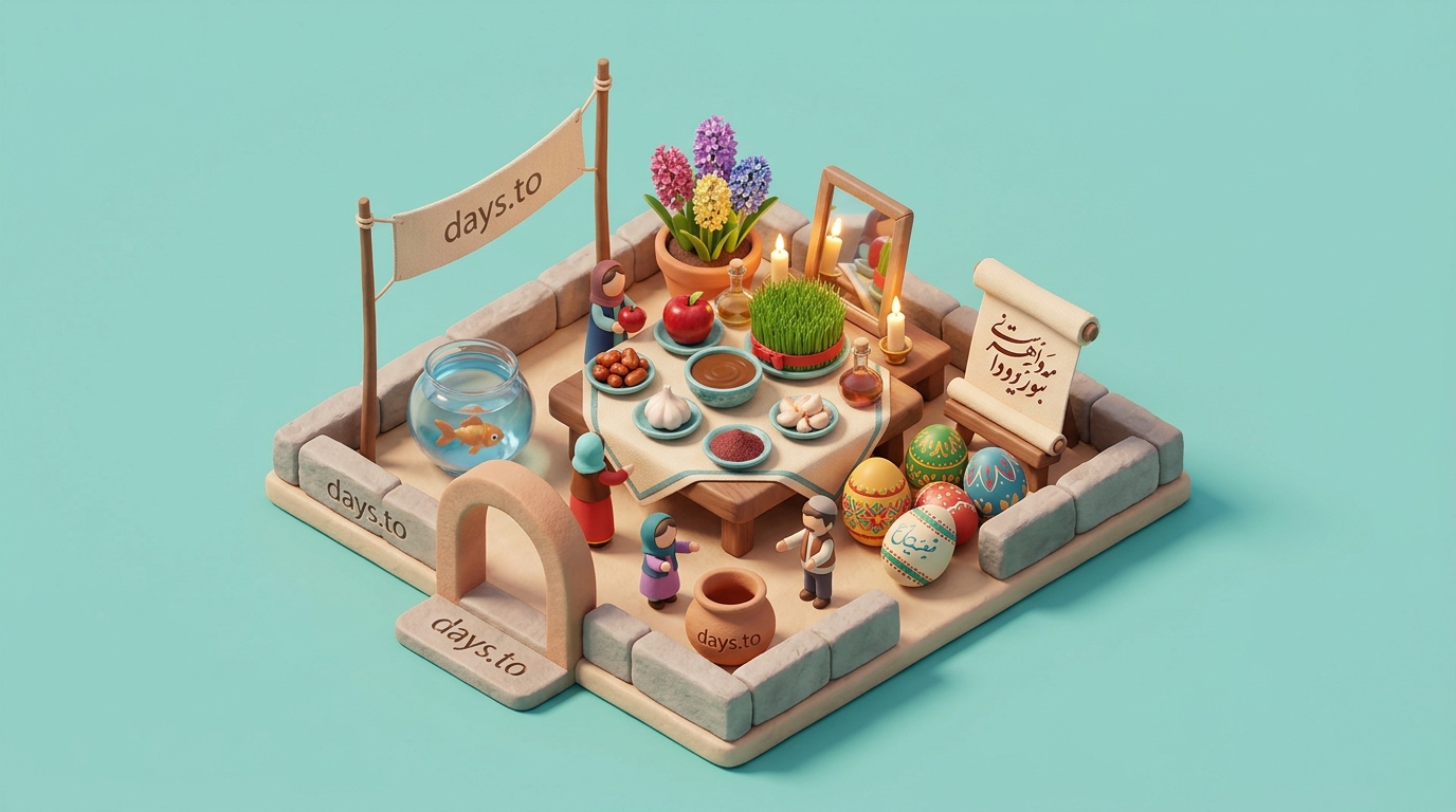 Nowruz (Persian New Year) countdown - Holidays