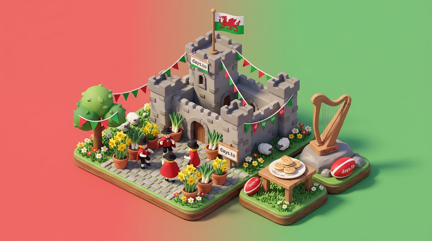 Saint David's Day countdown - Holidays
